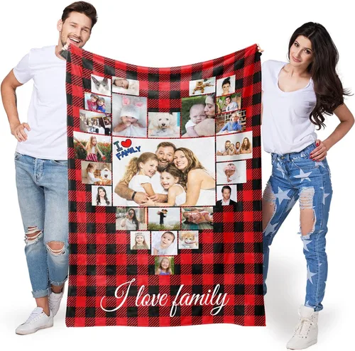 Vista 13 de Regalos para mujeres/hombres, manta personalizada de cumpleaños con imagen, mantas personalizadas con fotos, día de San Valentín, Navidad, regalos