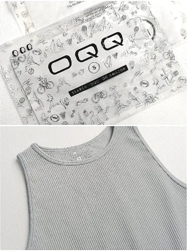 Vista 6 de OQQ Body de 3 piezas para mujer, sexy, acanalado, sin mangas, cuello halter