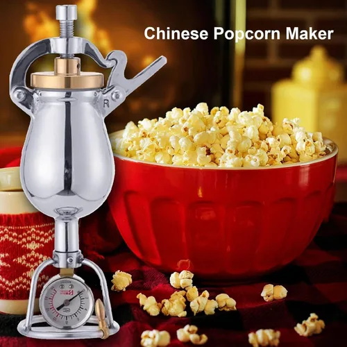 Vista 3 de Cañón de palomitas de maíz chino, máquina de palomitas de maíz de alta presión, máquina de arroz inflada a mano, palomitas de maíz maquina
