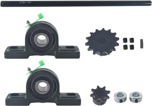 Vista 10 de Eje de gato Go Kart Minibike Kit completo de eje de gato 3/4" X 10" Cadena 40/41/420