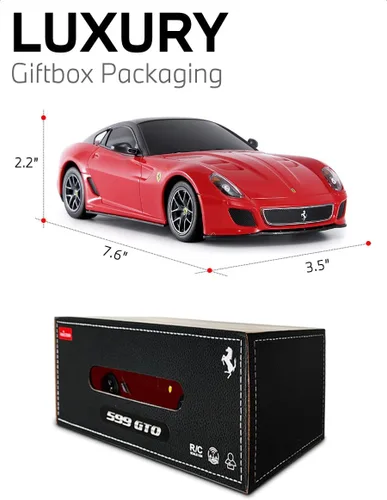 Vista 4 de RASTAR 46400 1/24 RC Car Ferrari 599 GTO con control remoto 2.4G Rojo