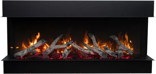 Vista 13 de 88-TRU-View-XL XT - Chimenea eléctrica de 3 caras de 88 pulgadas, calentador de chimenea de vidrio de 3 lados con control remoto y temporizador de 8