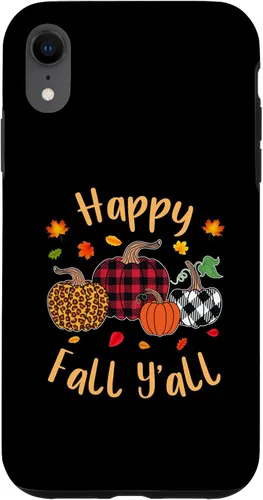 Vista 25 de Happy Fall Y'all Leopard Pumpkin Autumn Season Women Girls Case for iPhone 17