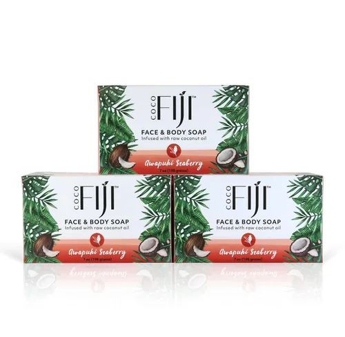 Vista 14 de Barra de jabón Coco Fiji para cara y cuerpo infundida con aceite de coco orgánico, Awapuhi Seaberry, aceite esencial, jabón natural para hidratar