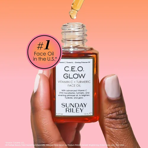 Vista 3 de Sunday Riley - C.E.O. Glow - Aceite facial con vitamina C y cúrcuma