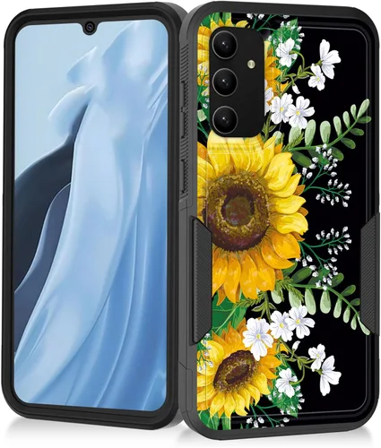 Vista 87 de Funda para Galaxy A14 5G, resistente de doble capa híbrida de policarbonato duro, goma suave, a prueba de golpes, funda protectora resistente