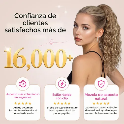 Vista 8 de REECHO Extensión de cola de caballo, extensiones de cabello rizado de cola de caballo de 18 pulgadas, extensiones de cabello sintético natural