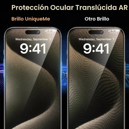 Vista 7 de UniqueMe Protector de pantalla de privacidad de 360° para iPhone 15 Pro Max