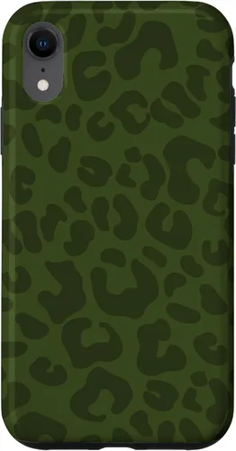 Vista 25 de Olive Military Green Cheetah Leopard Print Animal Skin Case for iPhone 17