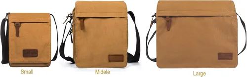 Vista 17 de Sechunk Vintage Canvas Messenger Cross body bag Shoulder bag