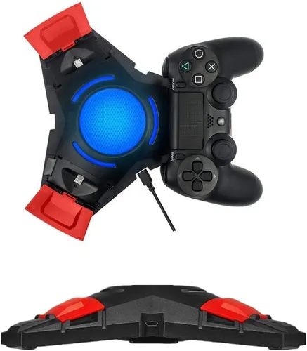 Vista 7 de ForBest - Cargador para mando de PS4 estación de carga PS4 estación de carga con indicador LED cable micro USB para Dualshock 4