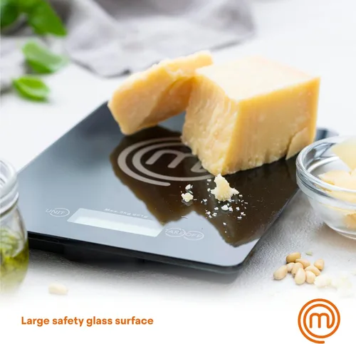 Vista 4 de MasterChef Báscula digital de alimentos gramos y onzas para cocina, báscula portátil de peso de alimentos con pantalla LCD para hornear y cocinar