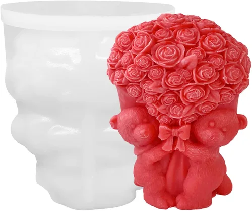 Vista 15 de Moldes de silicona para velas de ángel rosa, molde de fundición de resina para hacer velas de bricolaje, yeso de arcilla polimérica