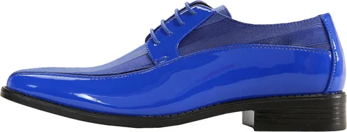 Vista 2 de Viotti Formal Oxford 179 Style - Zapatos de vestir para hombre, satén a rayas y esmoquin de patente