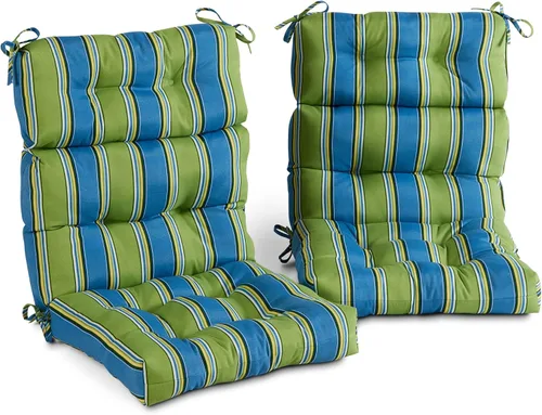 Vista 38 de Greendale Home Fashions Adobe Stripe - Cojín para silla de respaldo alto para exteriores (44 x 22 pulgadas)