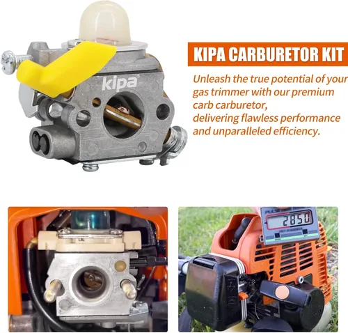 Vista 7 de KIPA Kit de carburador para 25cc 26cc 30cc Homelite Ryobi Craftsman Poulan Desbrozadora Soplador de cuerda recortadora # 308054013 308054012