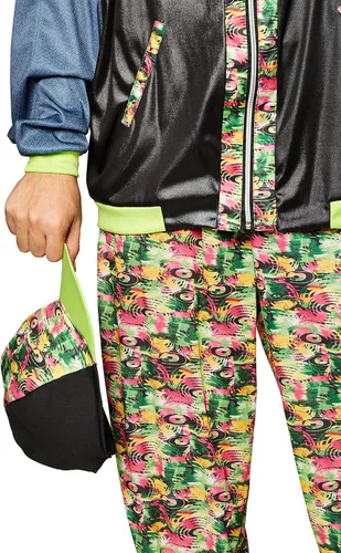 Vista 4 de Smiffy's disfraz de hip hop de los 80's, para hombre.