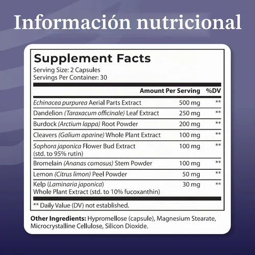 Vista 2 de Linfa MD Suplemento de drenaje linfático Apoyo
