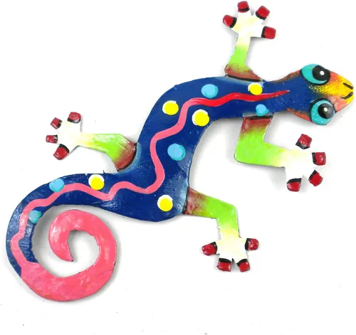 Vista 8 de Placa, modelo Gecko, de metal reciclado para la pared, Metal, 8 pulgadas Florida