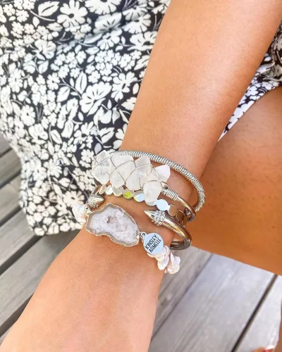 Vista 5 de Kinsley Armelle Pulsera Estrella de plata, calcedonia
