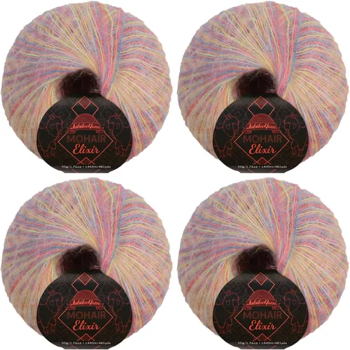Vista 77 de JubileeYarn Mohair Elixir Yarn - 50g/Skein Baby Wool Blend - Cosmopolitan - 1 Skein