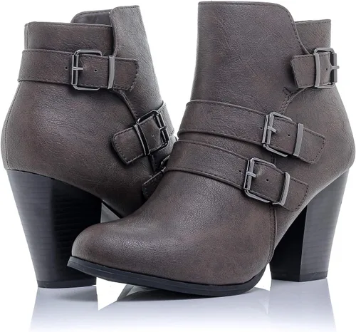 Vista 12 de Botines Payton con cremallera lateral y tacón alto para mujer