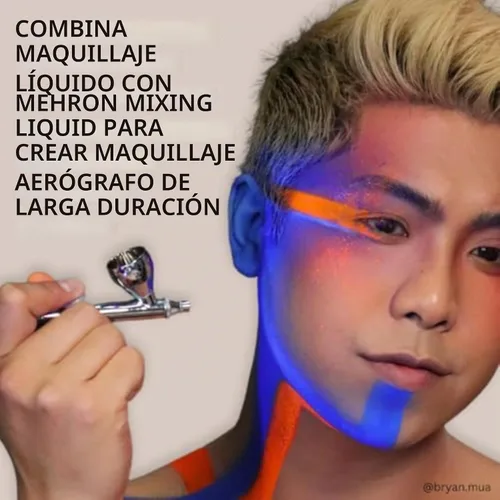 Vista 5 de Mehron - Maquillaje líquido, pintura para la cara y cuerpo (30 ml). Negro