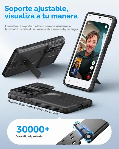 Vista 5 de ATATOO for Samsung Galaxy S26 Ultra Case Magnetic with Stand, 6.9", Black