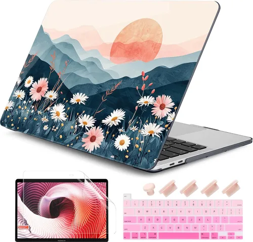 Vista 13 de Funda compatible con MacBook Pro de 13 pulgadas 2024 2023-2020 versión A2338 M2/M1 A2251 A2289 con pantalla Retina y Touch ID, carcasa rígida
