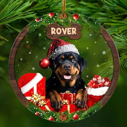 Vista 10 de Adorno personalizado de gato negro para regalo de Navidad de 2.90 x 2.90 pulgadas, acrílico personalizado con nombre de mascota, árbol para colgar