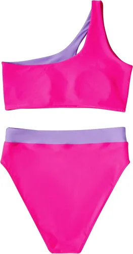 Vista 47 de MOOSLOVER Traje de baño de dos piezas con corte alto y cintura alta para mujer