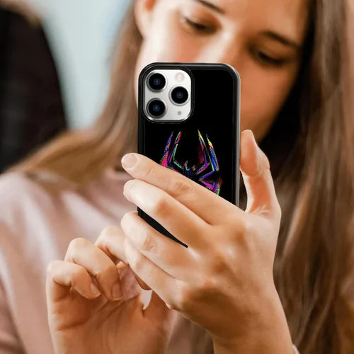 Vista 6 de Morales Punk Gwen - Funda protectora para iPhone 11 Pro, Spiderverse negro TPU a prueba de golpes, funda protectora para iPhone, linda funda