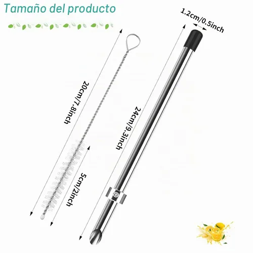 Vista 2 de Paquete de 1 perforador de acero inoxidable 316 para tapas de plástico, vasos de limonada, perforador de agujero afilado de limonada
