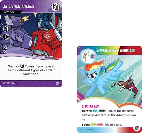 Vista 3 de Renegade Game Studios My Little Pony Deck Building Game: Transformers Crossover Expansión con Autobots y Mane Six