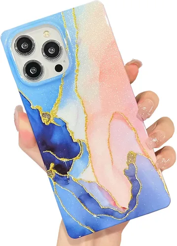 Vista 15 de Elegante Funda con Concha de Madre Perla para Niña Compatible con iPhone 14 de 6.1 Pulgadas, Funda Rectángulo con Borde, Elegante y delgada