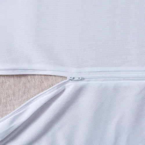Vista 4 de Protector de colchón impermeable de bambú con cremallera, hipoalergénico de alta calidad, con tela de enfriamiento, bolsillo profundo, elástico