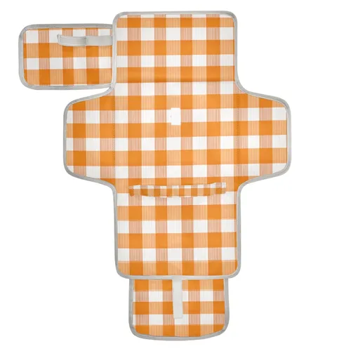 Vista 32 de Cambiador de pañales portátil con estampado de vaca beige y negro, impermeable, plegable, tapete cambiador de pañales de viaje para bebés, regalos