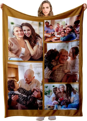Vista 16 de Manta personalizada con imagen, manta de fotos personalizada, manta personalizada, regalos personalizados para novio, novia, mamá