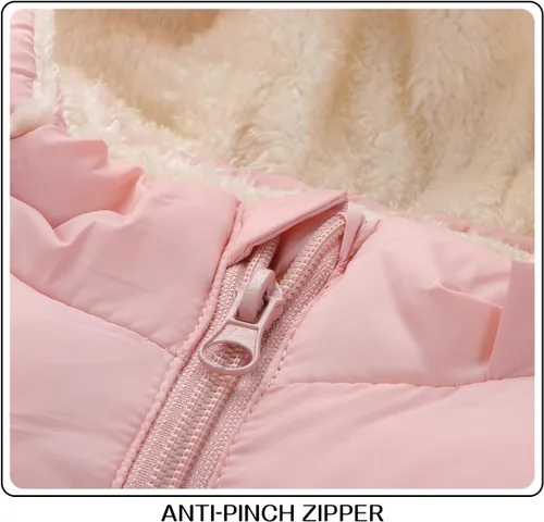 Vista 4 de Abrigo de invierno para bebé, chaqueta de forro polar para niños, ropa de suéter para niña, 1-6 años