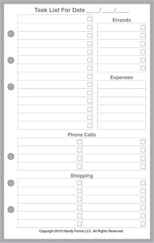 Vista 15 de Reposición de papel con cuadrícula de puntos de tamaño compacto (0,10"), dimensionado y perforado para cuadernos Franklin Covey Compact y otros