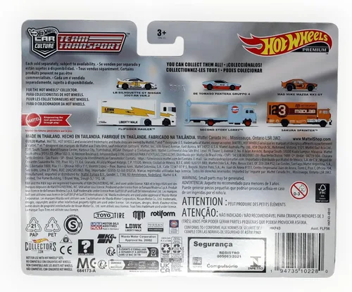 Vista 2 de Mattel Hot Wheels Equipo Transporte De Tomaso Pantera Gruppo 4 Segunda Historia Lorry, Azul #57 [Golfo]