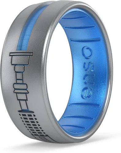 Vista 7 de Enso Rings Star Wars Lightsaber Collection – Anillo de silicona Dualtone – Diseño grabado – Cómodo, transpirable y seguro