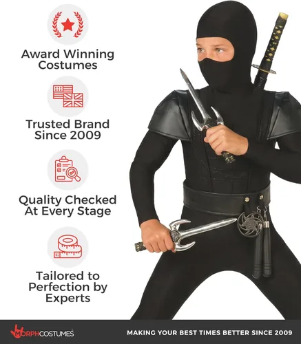 Vista 5 de Morph Disfraz de ninja para niños, disfraces de ninja, disfraz de Halloween
