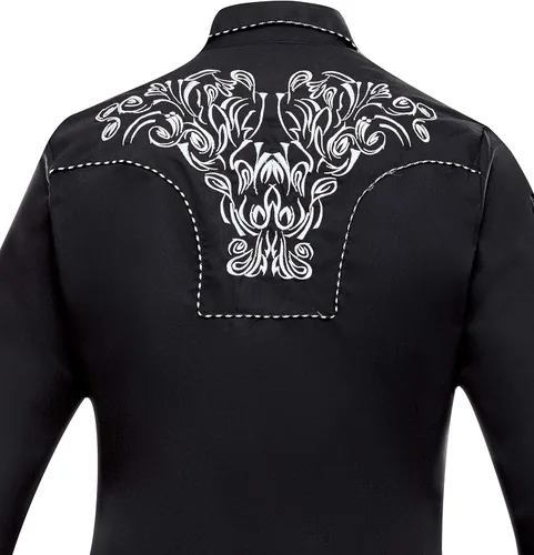 Vista 4 de RANGER'S Camisa de manga larga bordada occidental para hombre