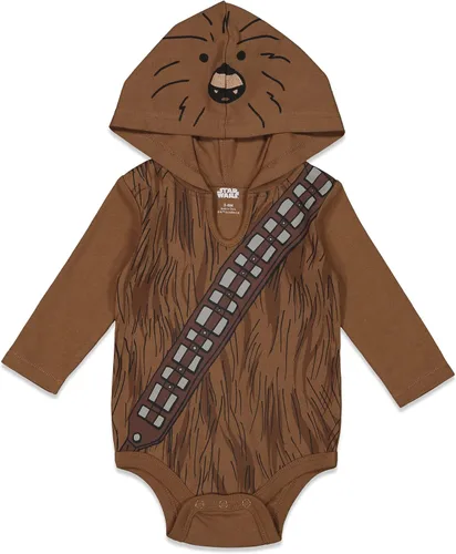 Vista 4 de STAR WARS Chewbacca R2-D2 Darth Vader - Paquete de 3 mamelucos para bebé recién nacido a bebé