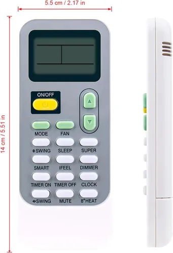 Vista 2 de Reemplazo de control remoto de CA compatible con Hessaire Ductless Mini Split A/C Aire acondicionado H12HP2A H12E1 H18E2 H12HP1A H18HP2A