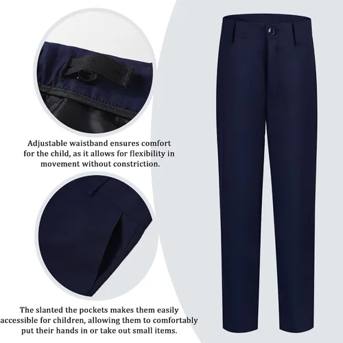 Vista 4 de Lycody Traje de esmoquin de 5 piezas para niños y adolescentes, ropa formal