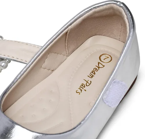 Vista 4 de DREAM PAIRS Zapatos de vestir Mary Jane para niña, planos para fiesta, escuela, boda (bebéniña pequeña)
