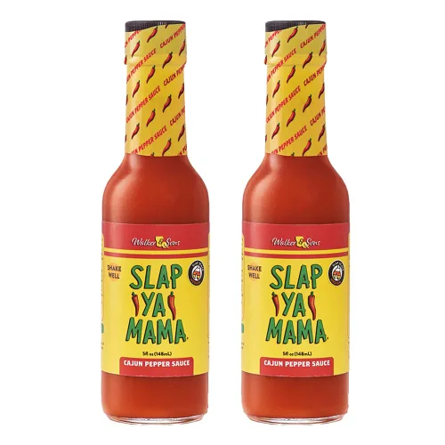Vista 7 de Slap Ya Mama Salsa de pimienta cajún, 5 oz Salsa de pimienta cajún estilo Luisiana en una botella de vidrio de 5 onzas para pizza, huevos