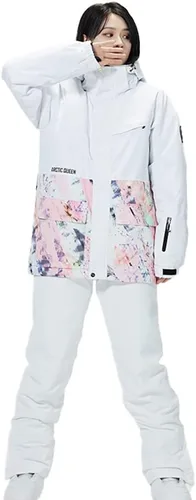Vista 2 de Chaqueta y pantalones de esquí para mujer, impermeables, resistentes al viento, traje de nieve aislado, abrigo de snowboard